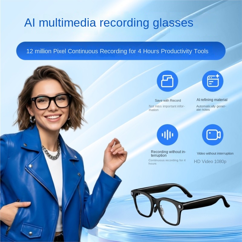 Audio Music To Video Ai - OLOIU Echowear Smart AI Smart Glasses