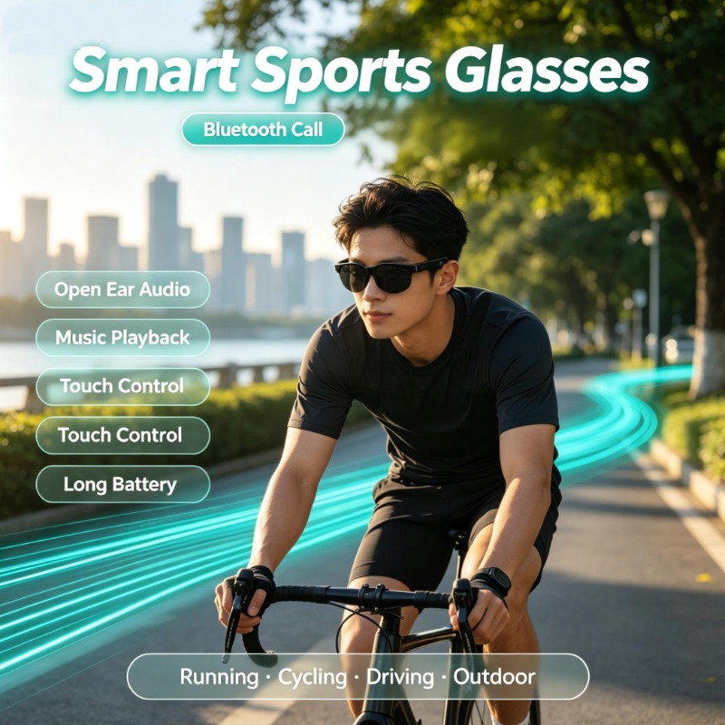 Audio Music Bluetooth - Smart Sports Glasses Open Ear Audio