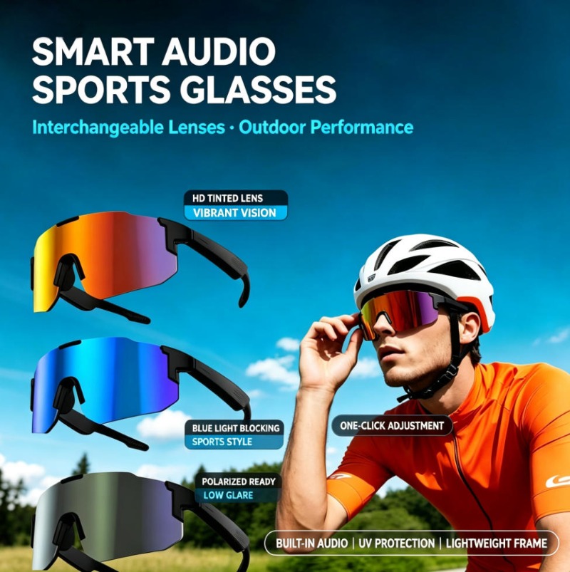 Audio Music Bluetooth - Smart Audio Sports Sunglasses Bluetooth Headset