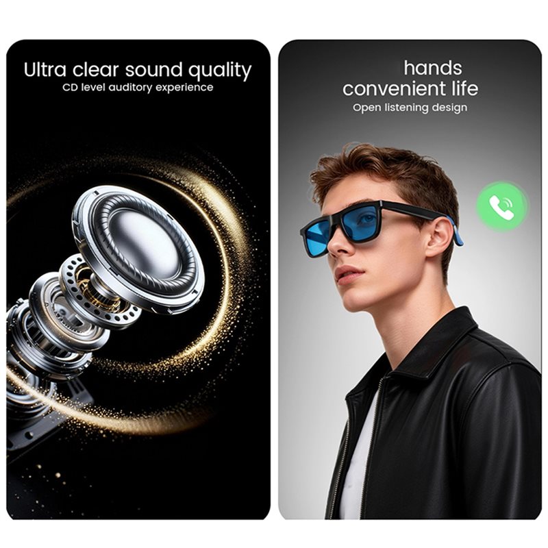 AI Smart Audio Glasses Touch T - đánh giá và giá Audio Music Bluetooth