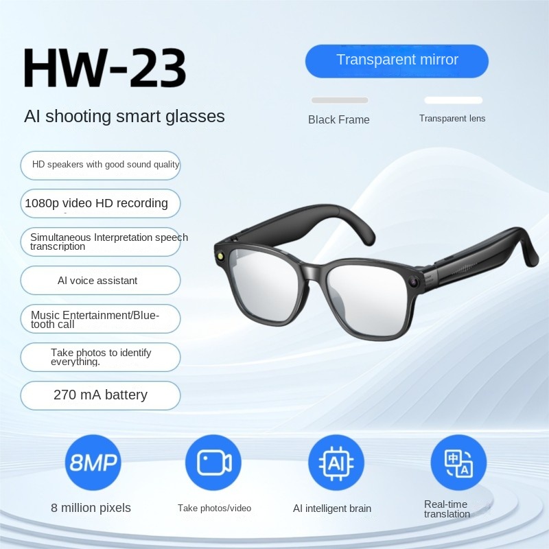 AI Smart Glasses 800W Camera M - đánh giá và giá Audio Music For Video