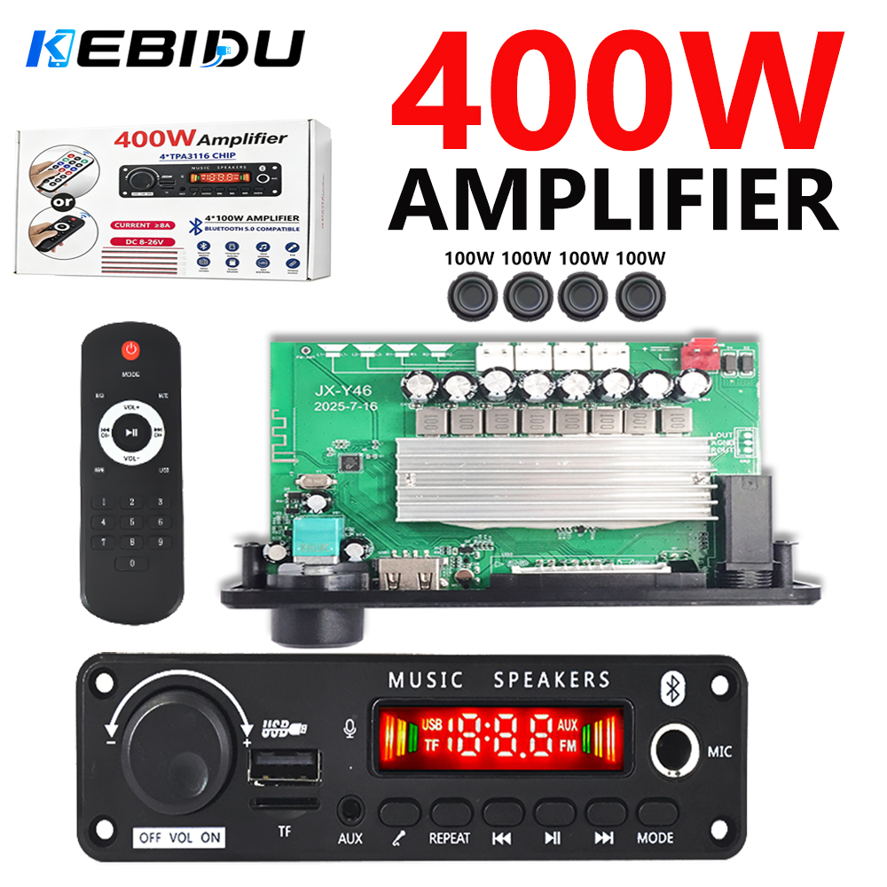 KEBIDU 400W Amplifier Car MP3  - đánh giá và giá Audio Music Recorder
