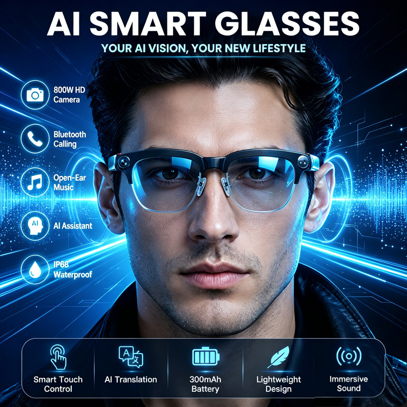 W630 Smart Glasses 800W HD Cam - đánh giá và giá Audio Music For Video