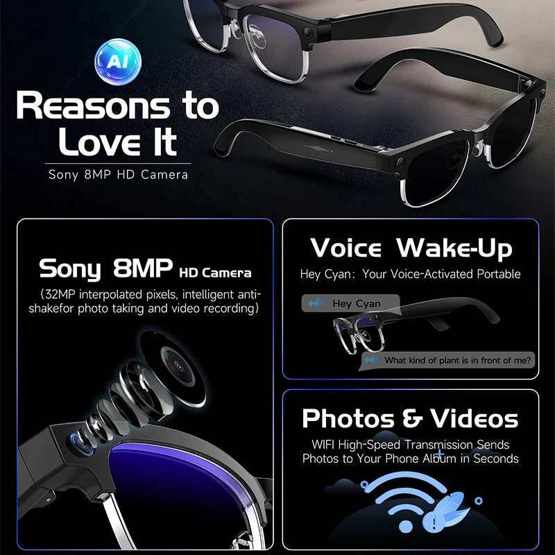 W630 Smart Glasses 800W HD Cam - đánh giá và giá Audio Music For Video