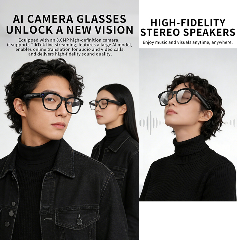 2026 New Smart Glasses 800W HD - đánh giá và giá Audio Music To Video Ai