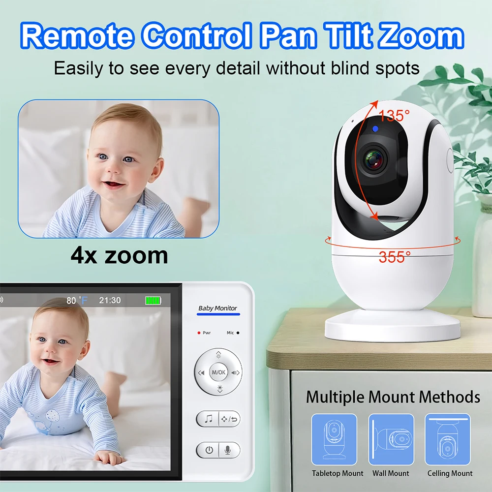 7 Inch Video Baby Monitor Nigh - đánh giá và giá Audio Music For Video