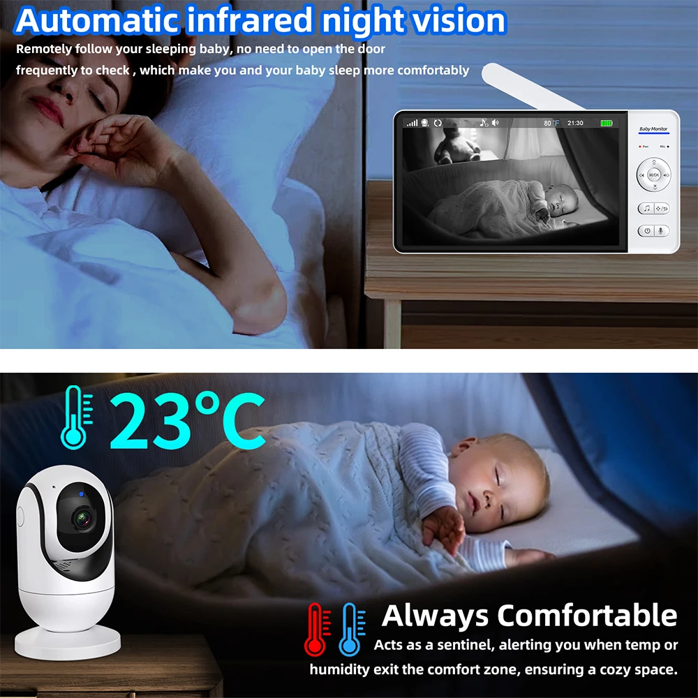 7 Inch Video Baby Monitor Nigh - đánh giá và giá Audio Music For Video