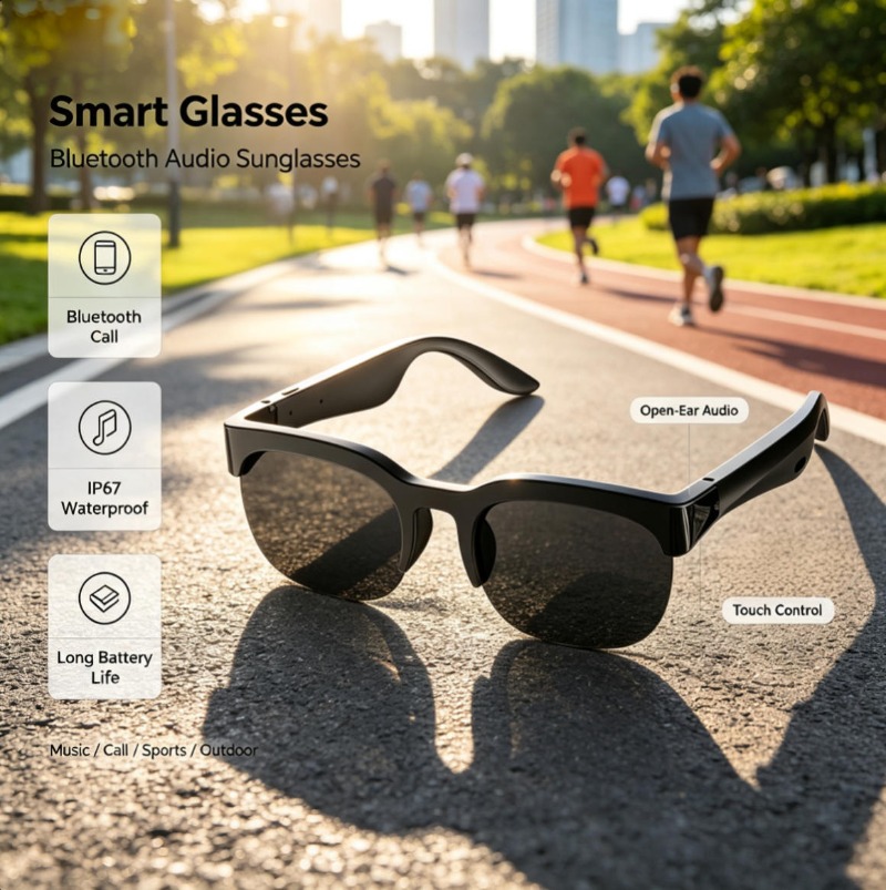 Bluetooth Audio Smart Glasses  - đánh giá và giá Audio Music For Video