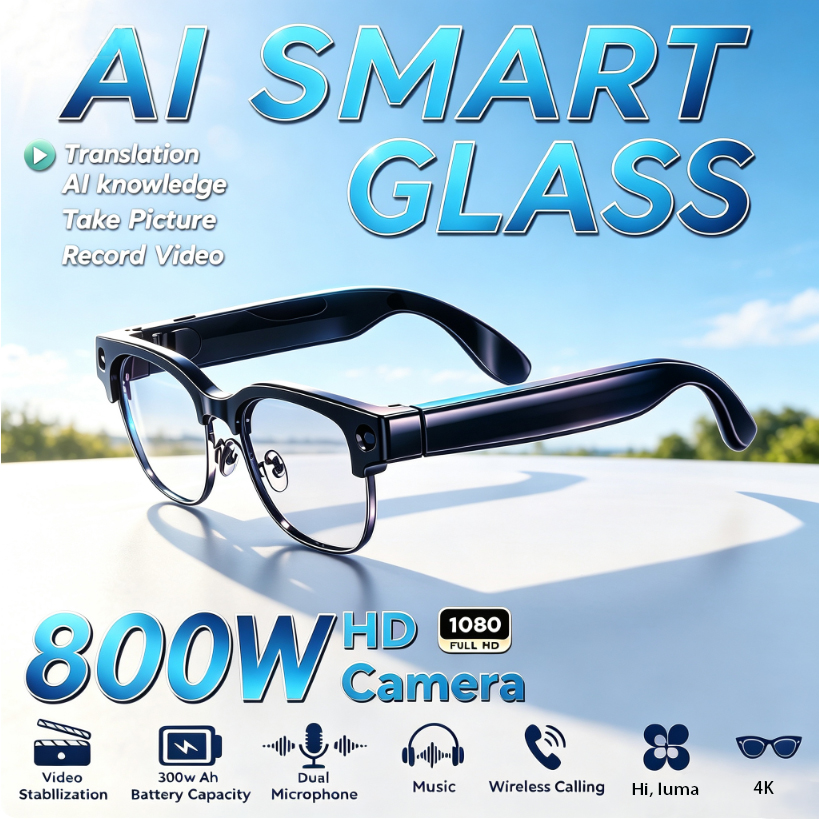 800W HD Pixel Smart Glasses Me - đánh giá và giá Audio Music To Video Ai