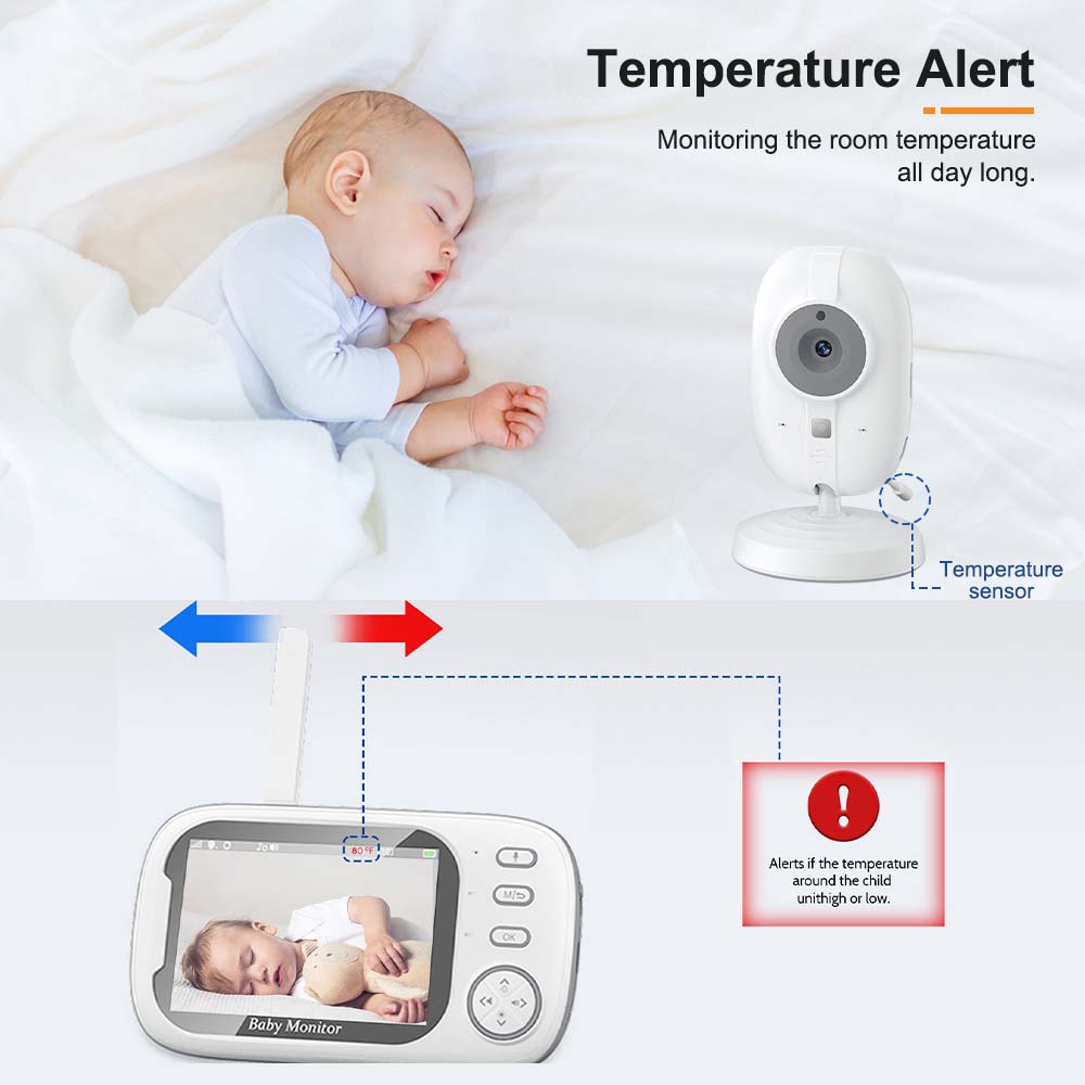 3.5'' Video Baby Monitor 2.4G  - đánh giá và giá Audio Music For Video